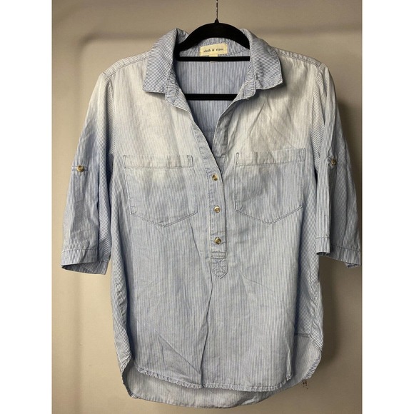 cloth & stone Tops Cloth Stone Womens Medium Pullover Collared Half